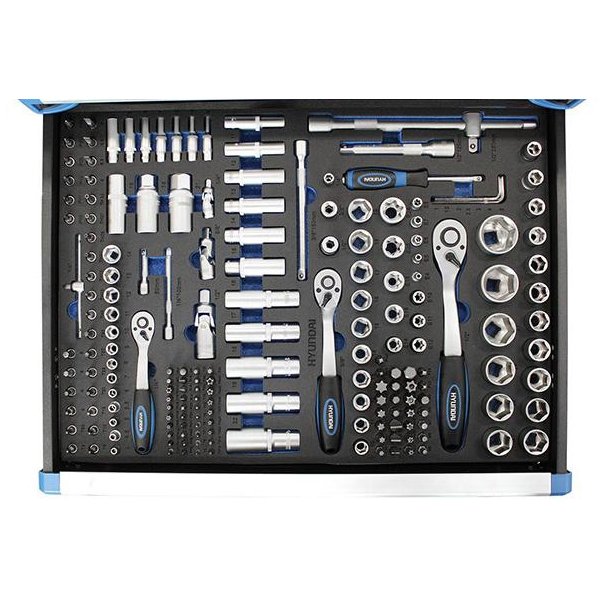 HYUNDAI vrkstedsvogn med 7 skuffer &amp; 298 dele vrktj