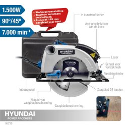 HYUNDAI rundsav m. laser 1500 watt 185 mm
