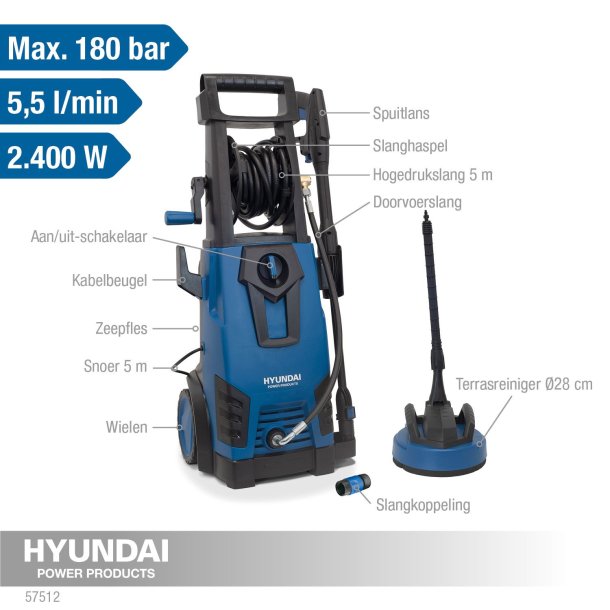 HYUNDAI hjtryksrenser st 180 bar