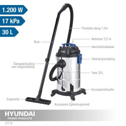 HYUNDAI Industri stvsuger 30L 